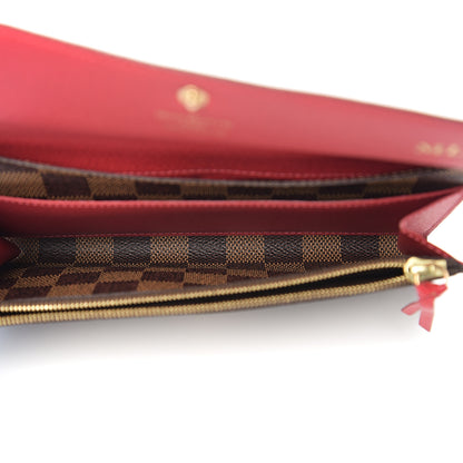 Louis Vuitton Damier Ebene Emilie Wallet Red 4 of 7