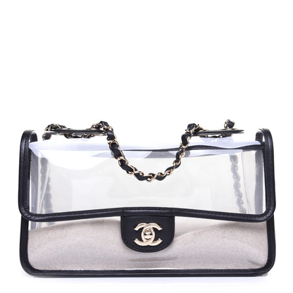 Chanel Lambskin PVC Medium Coco Sand Flap Black 1 of 16