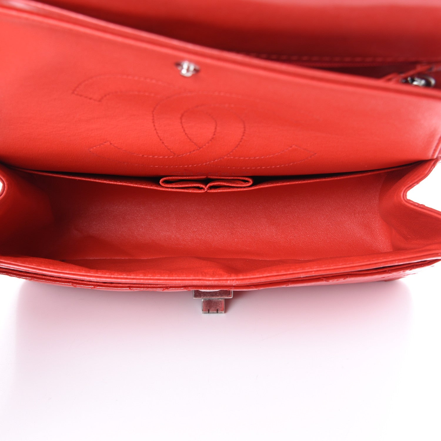 Chanel Patent Distressed Calfskin Quilted 2.55 Reissue 225 Flap Red 4 of 11