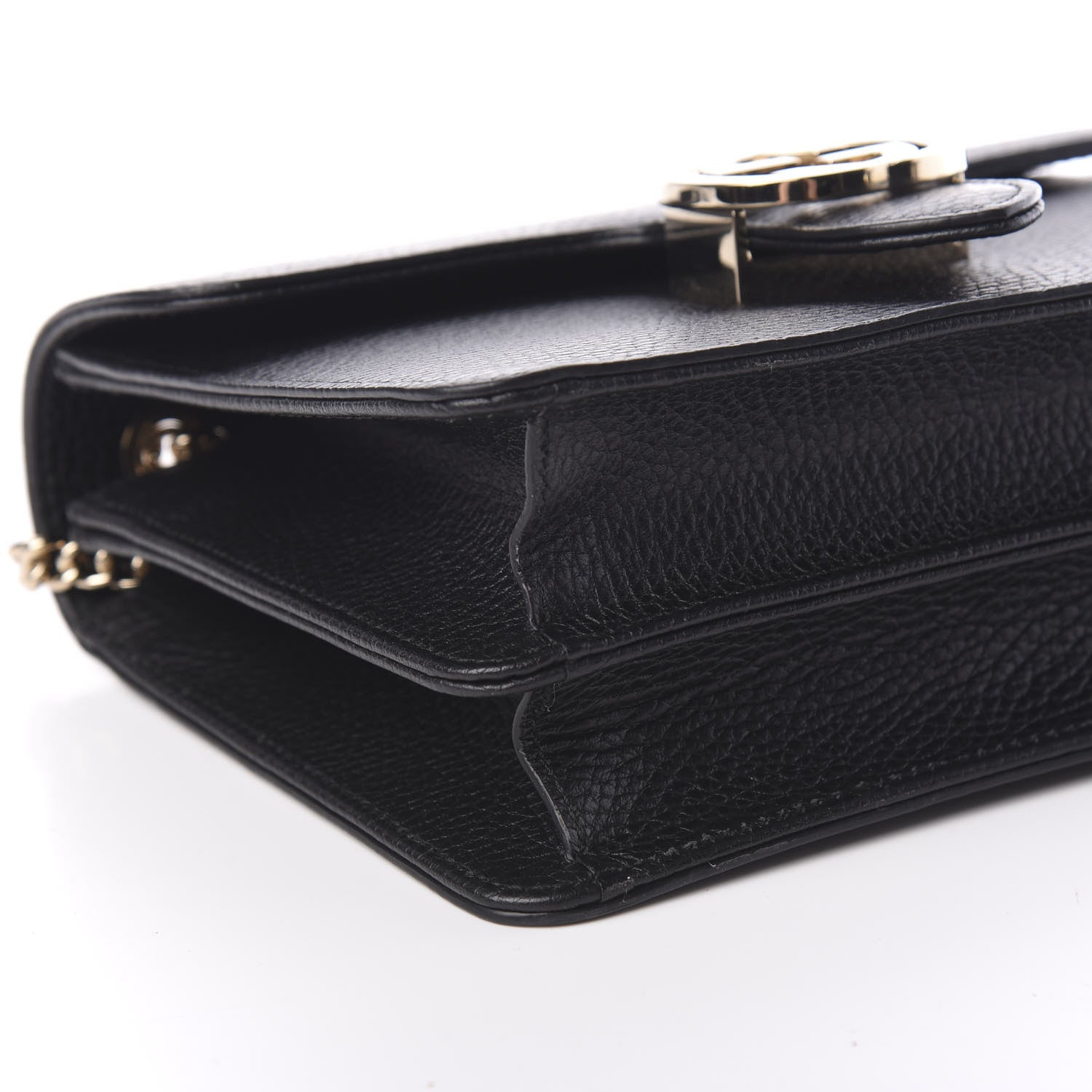 Gucci Dollar Calfskin Small Interlocking G Shoulder Bag Black 4 of 9