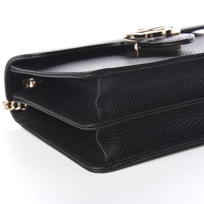 Gucci Dollar Calfskin Small Interlocking G Shoulder Bag Black 4 of 9