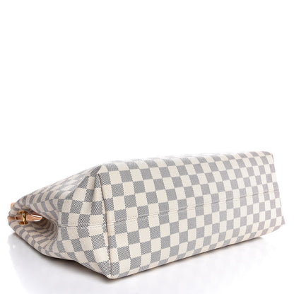 Louis Vuitton Damier Azur Graceful MM Rose Ballerine 4 of 9