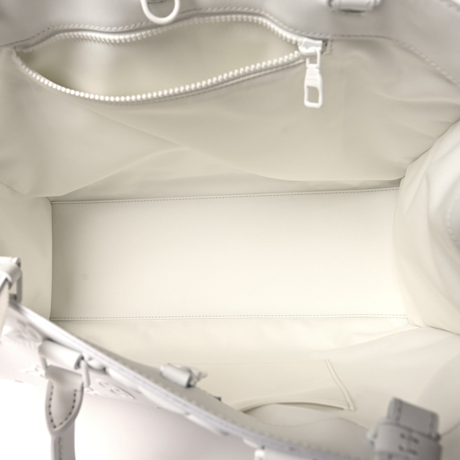 Louis Vuitton Calfskin LV Ornament Sac Plat 24H Optic White 5 of 9