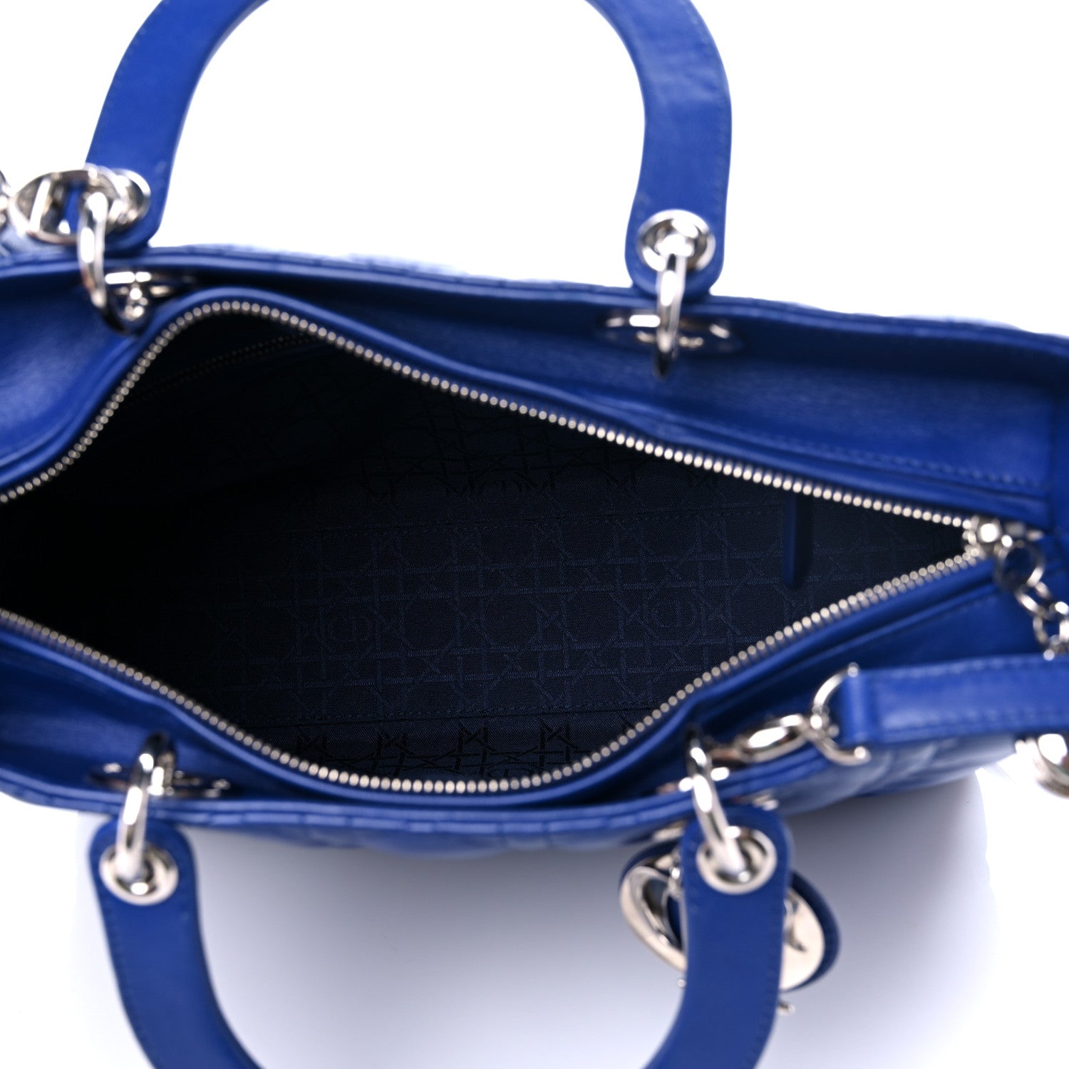 Christian Dior Lambskin Cannage Large Lady Dior Blue 4 of 15