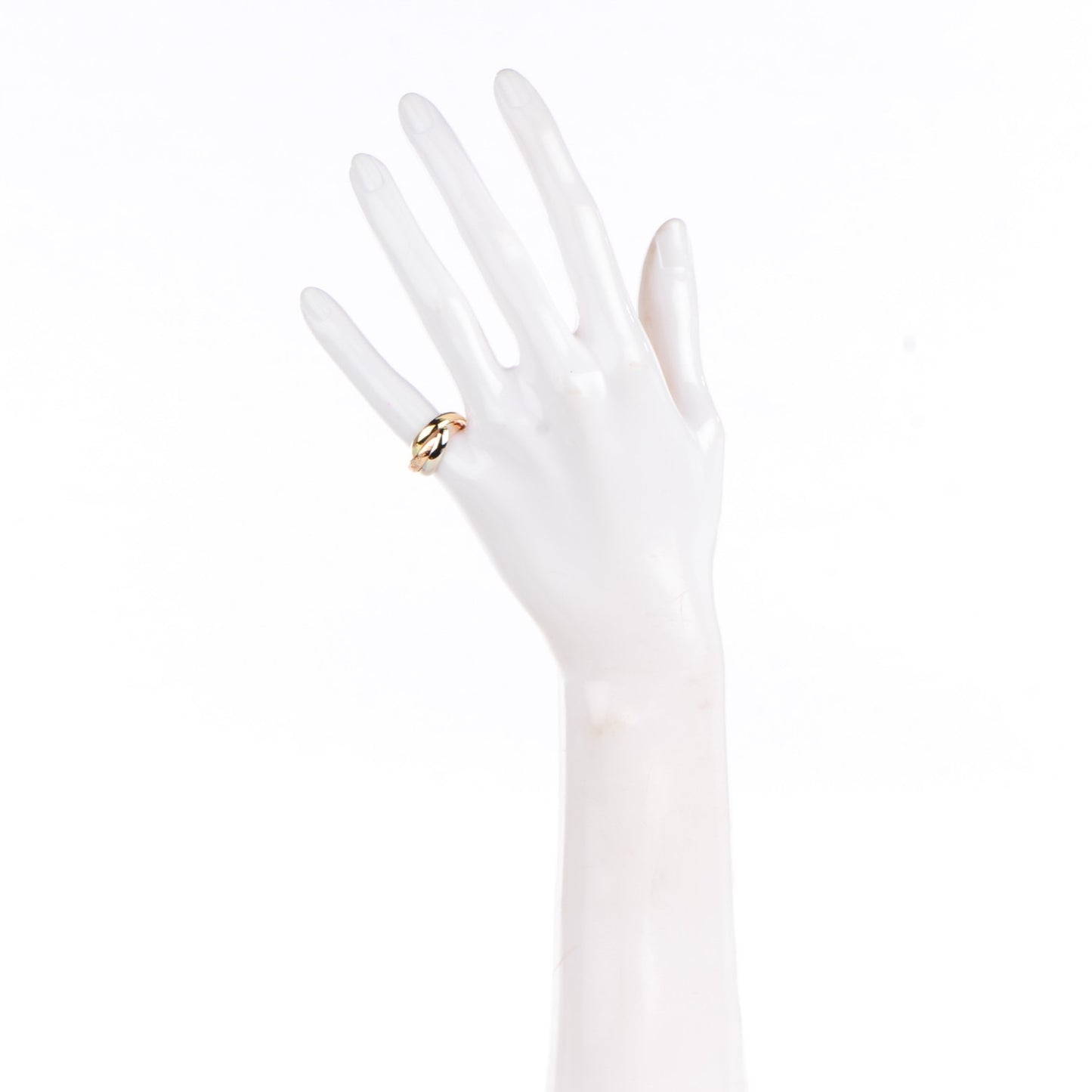 18K Pink Yellow White Gold Classic Trinity Ring 48 4.5