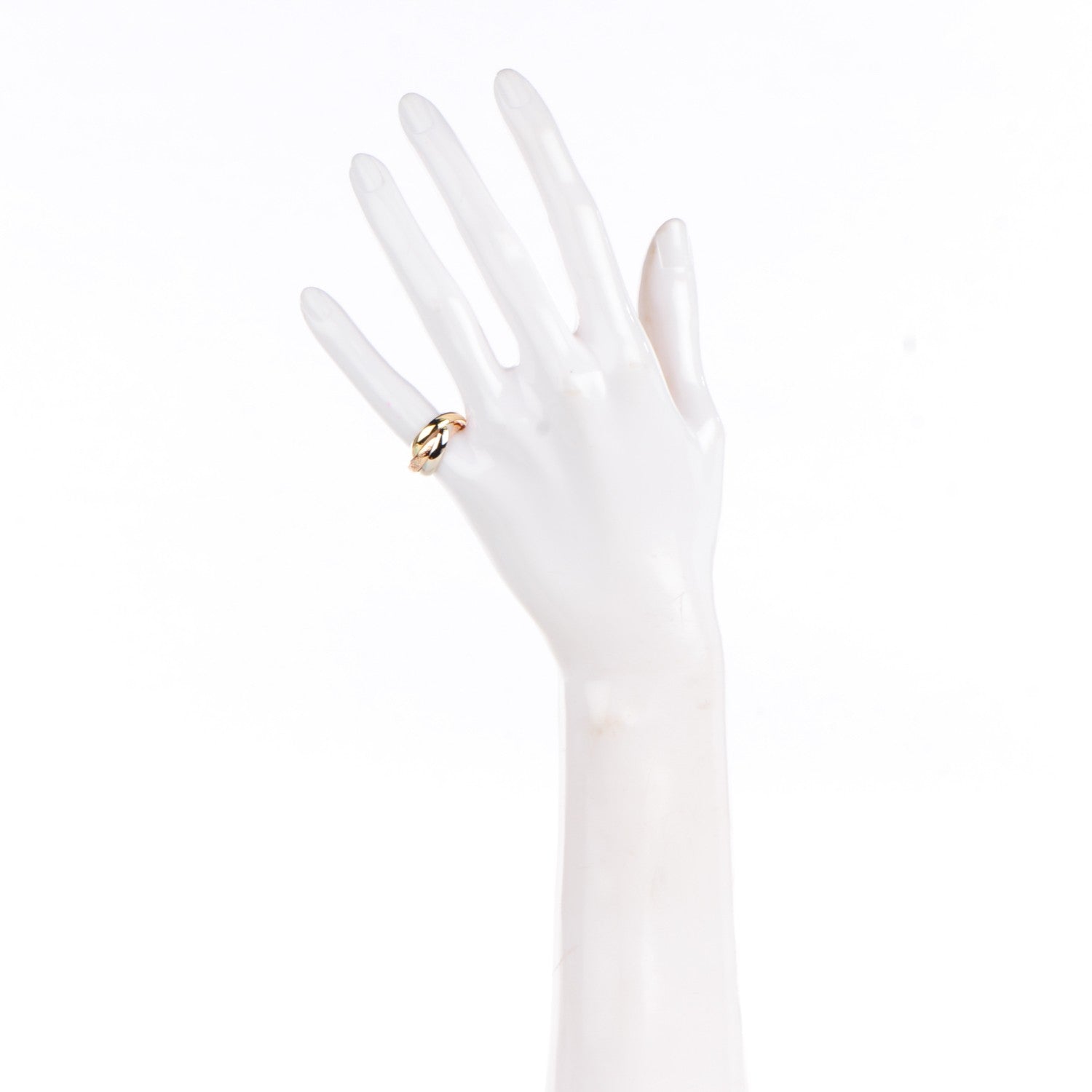 Cartier 18K Pink Yellow White Gold Classic Trinity Ring 48 4.5 2 of 7