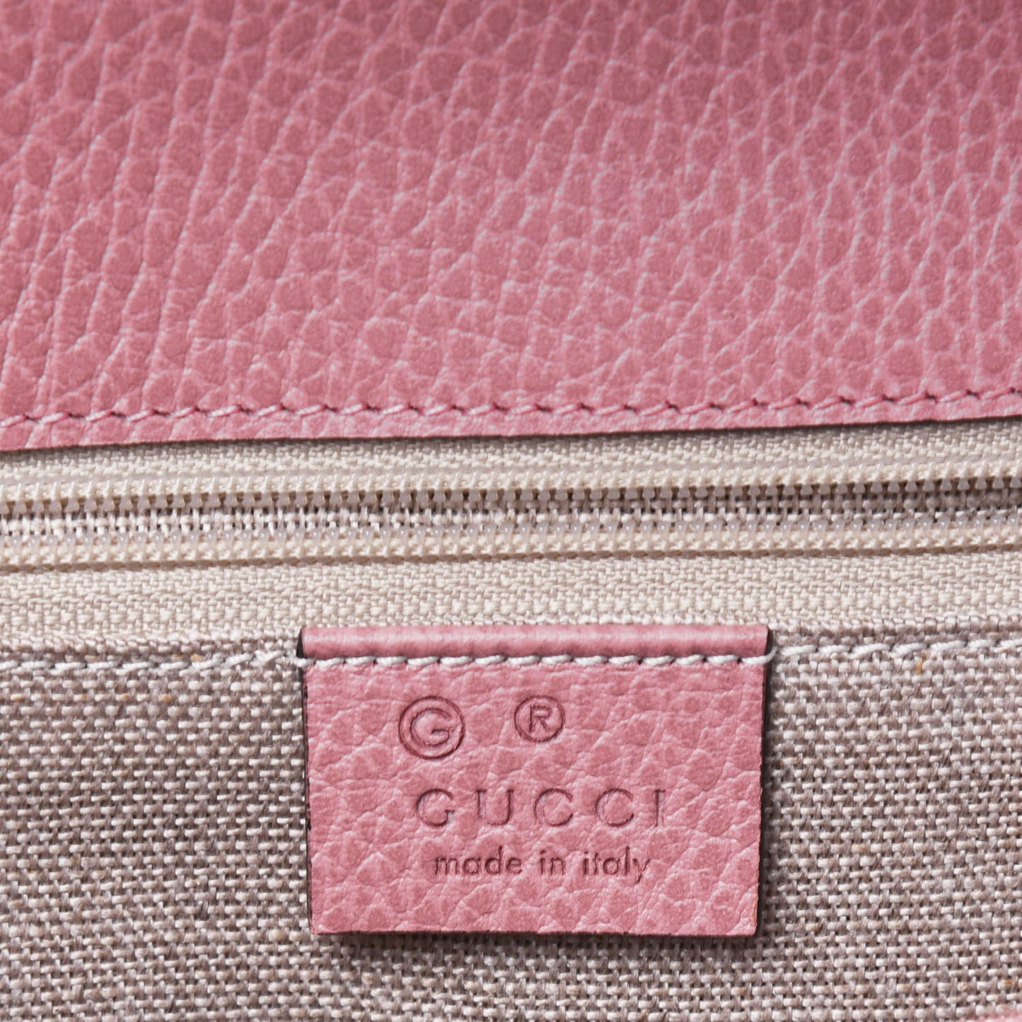 Dollar Calfskin Interlocking G Shoulder Bag Soft Pink