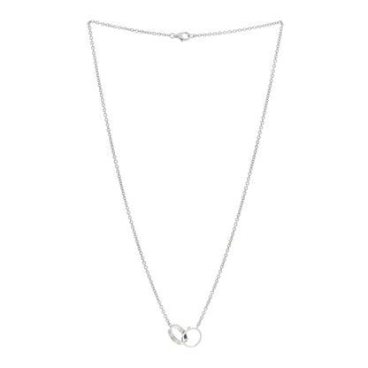 Cartier 18K White Gold Interlocking LOVE Necklace 2 of 5