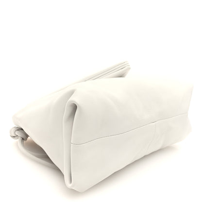 Bottega Veneta Lambskin BV Trine Clutch Bianco 4 of 9