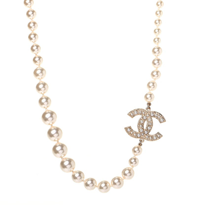 Chanel Pearl CC 100th Anniversary Necklace Light Gold 2 of 7