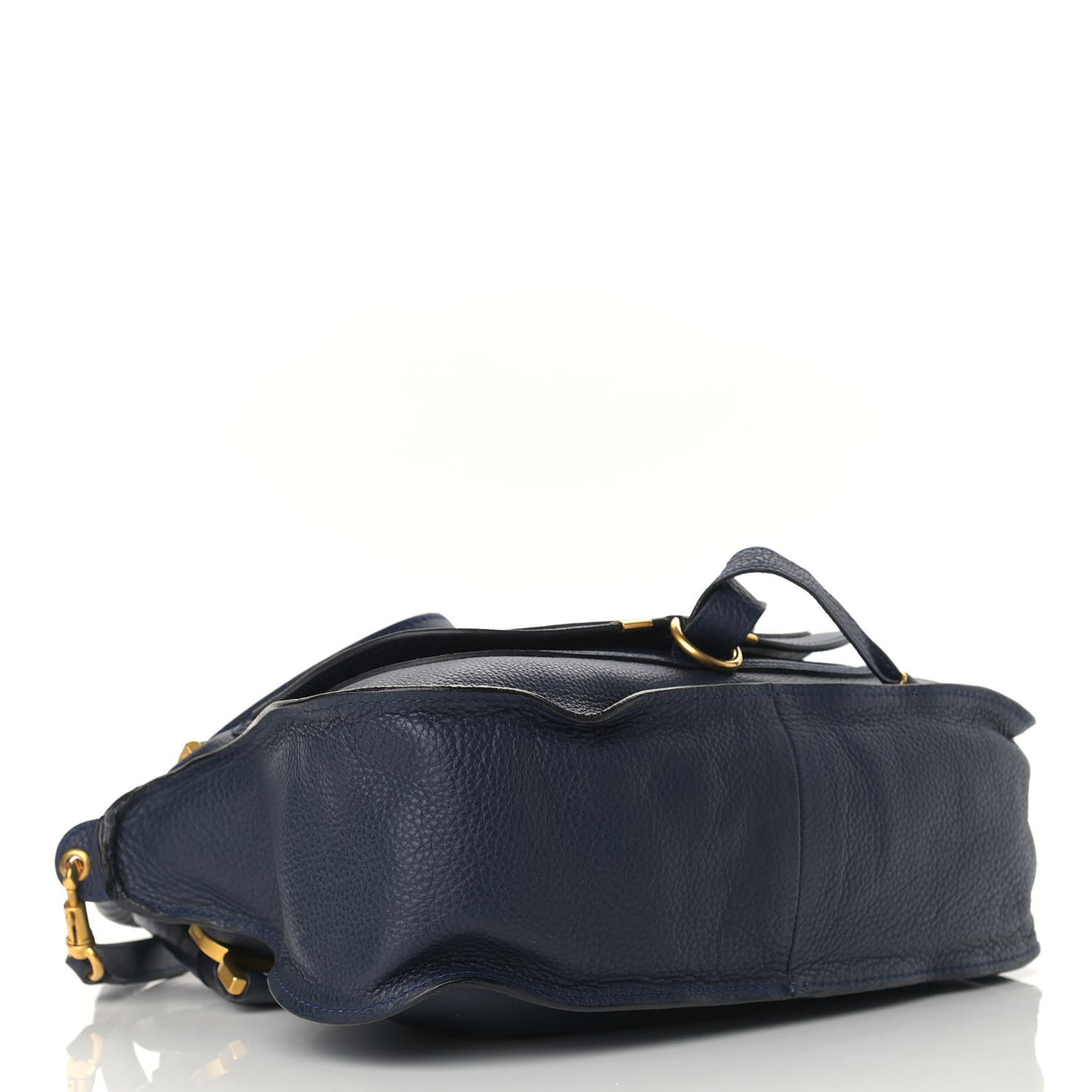 Calfskin Medium Marcie Satchel Navy