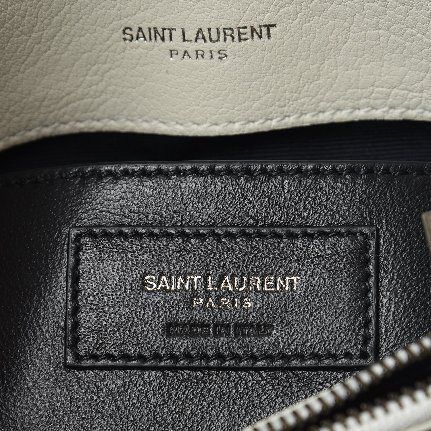 Saint Laurent Sheepskin Matelasse Chevron Monogram Medium College Bag Dove White 7 of 9