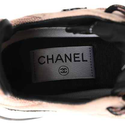 Chanel Mesh Suede Calfskin Quilted Sneakers 35 Pink Beige 7 of 9