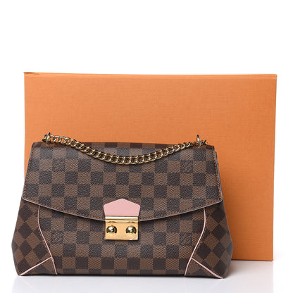 Louis Vuitton Damier Ebene Caissa Clutch Rose Ballerine 10 of 10