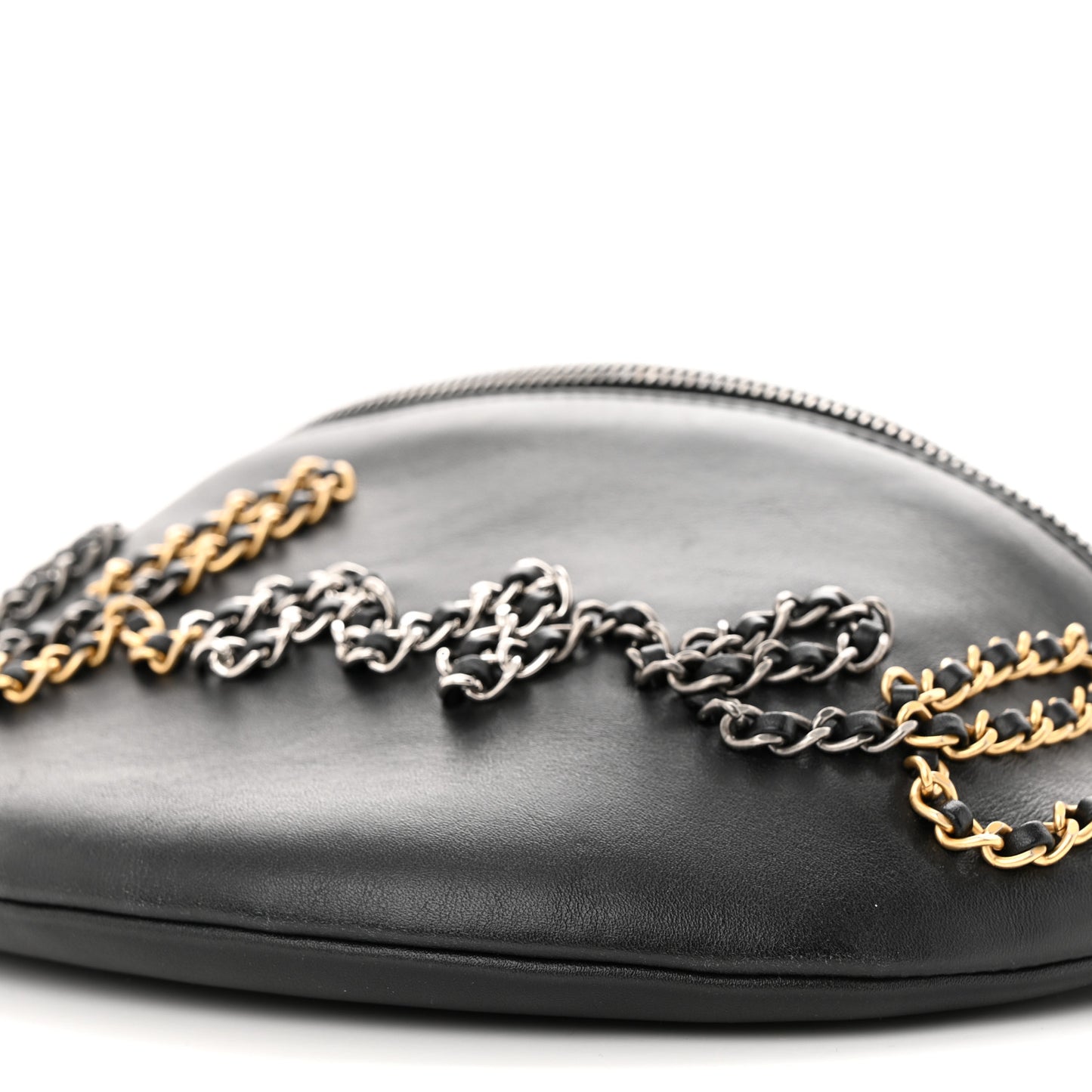 Calfskin Chain 20s Signe Waist Bag Black