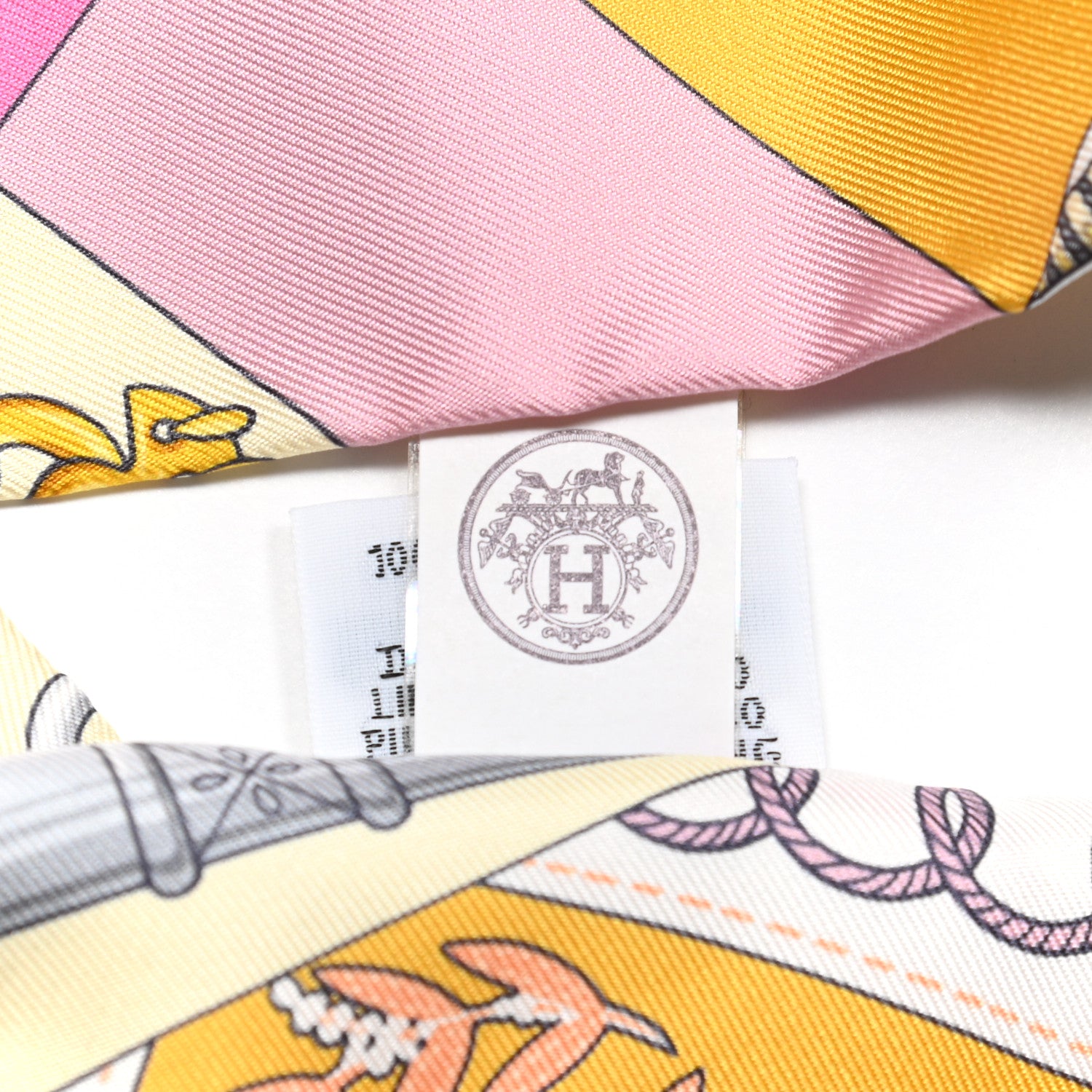 Hermes Silk Cliquetis Twilly Bouton D'Or Mauve 4 of 5