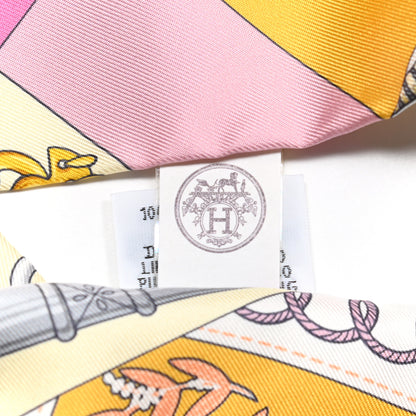 Hermes Silk Cliquetis Twilly Bouton D'Or Mauve 4 of 5