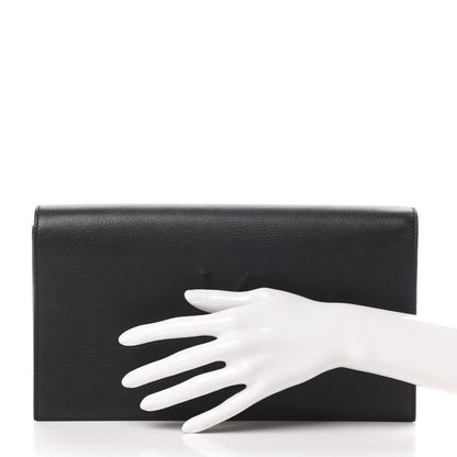 Saint Laurent Calfskin Monogram Large Belle De Jour Clutch Black 2 of 8