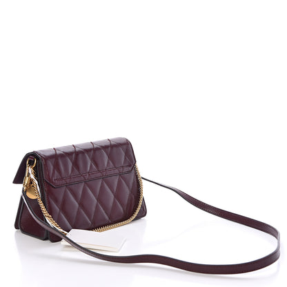 Givenchy Goatskin Quilted Small GV3 Shoulder Bag Aubergine 3 of 9