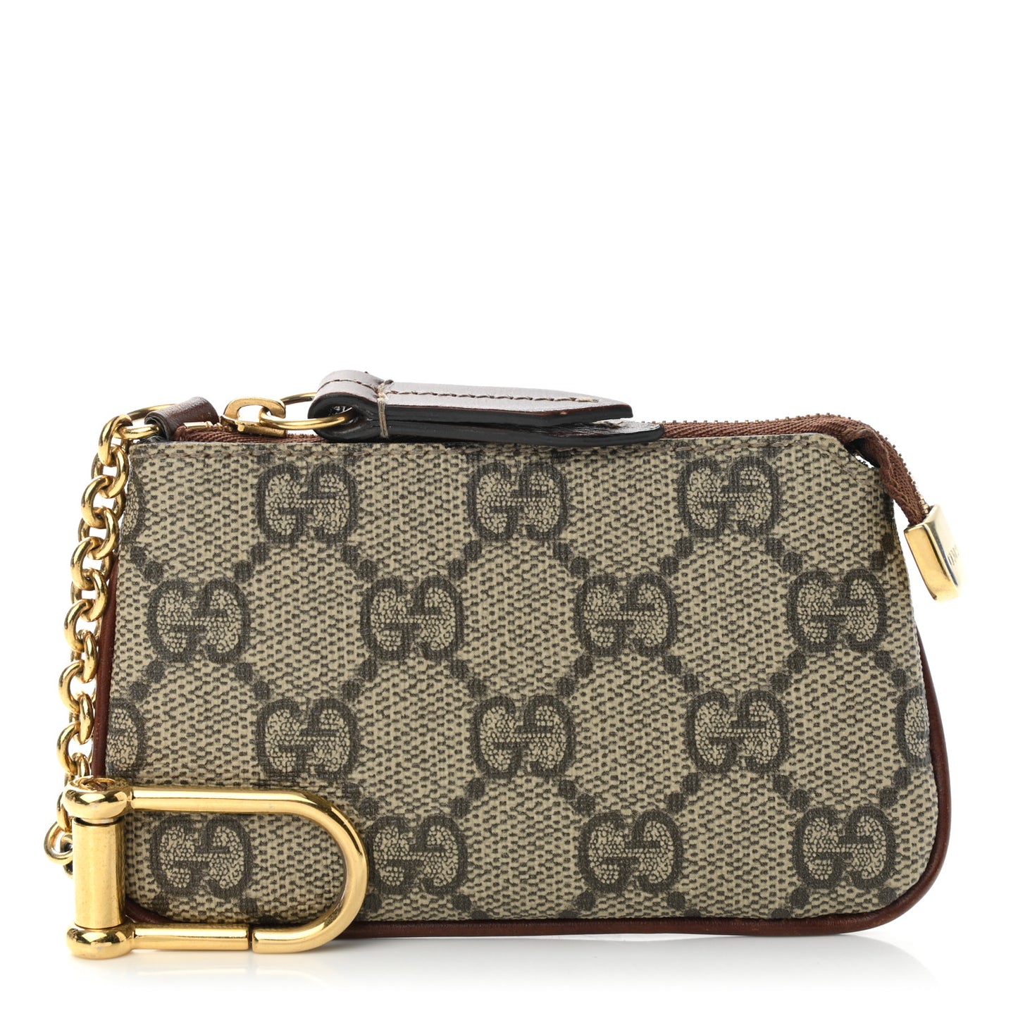 GG Supreme Monogram Key Case Beige Ebony Cuir