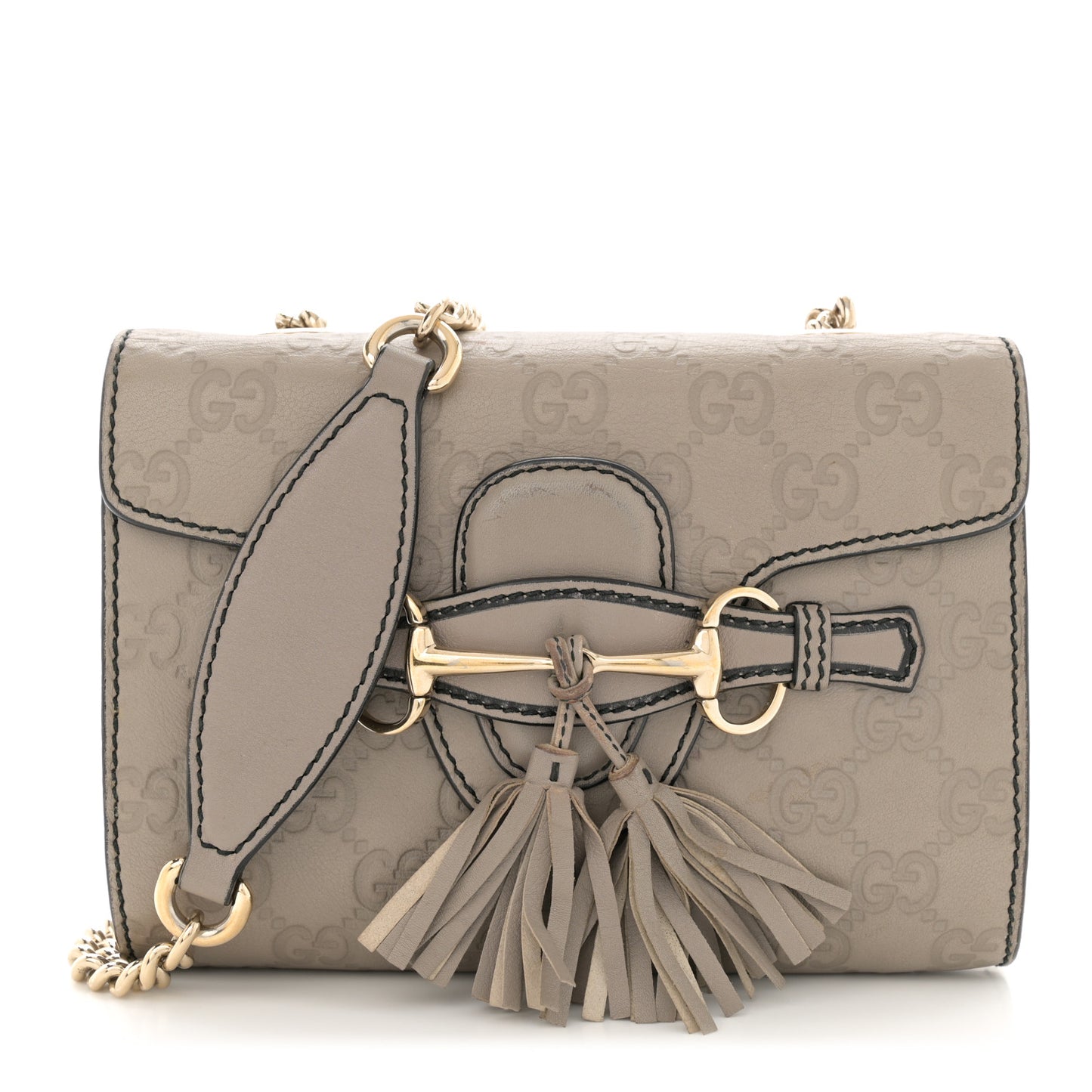 Guccissima Mini Emily Chain Shoulder Bag Storm Grey