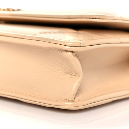 Chanel Goatskin Quilted Chanel 19 Wallet On Chain WOC Beige 9 of 10