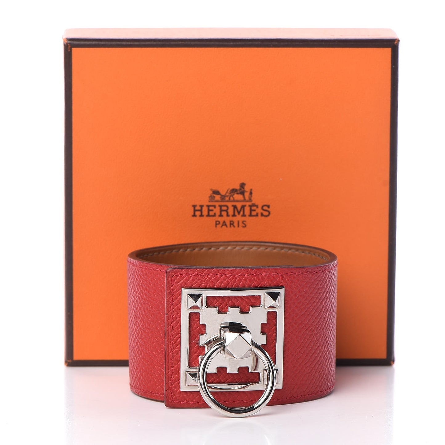 Epsom Creneau Bracelet M Red