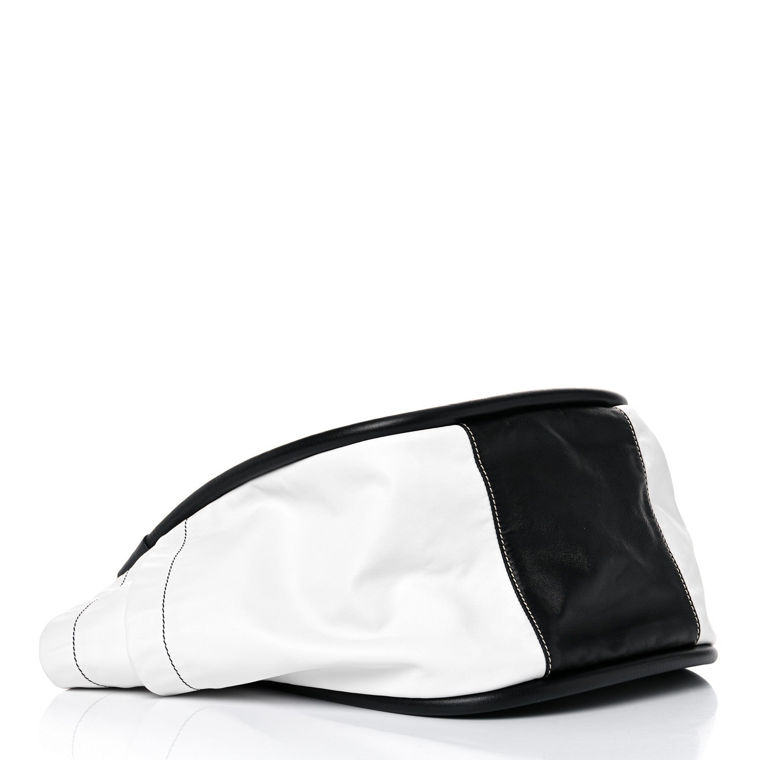 Proenza Schouler Nappa Colorblock Side Pockets Tote Black White 4 of 12