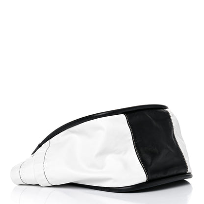 Proenza Schouler Nappa Colorblock Side Pockets Tote Black White 4 of 12