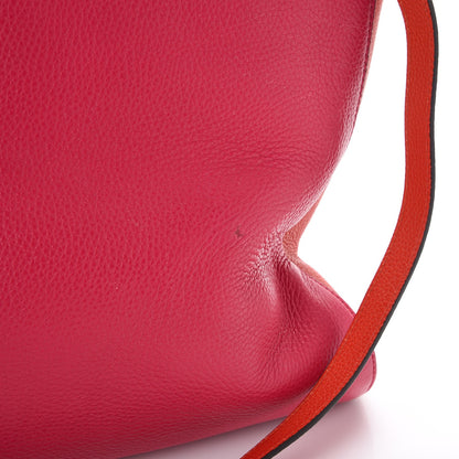 Gucci Calfskin Large Bamboo Shopper Tote Orange Fuchsia 8 of 15