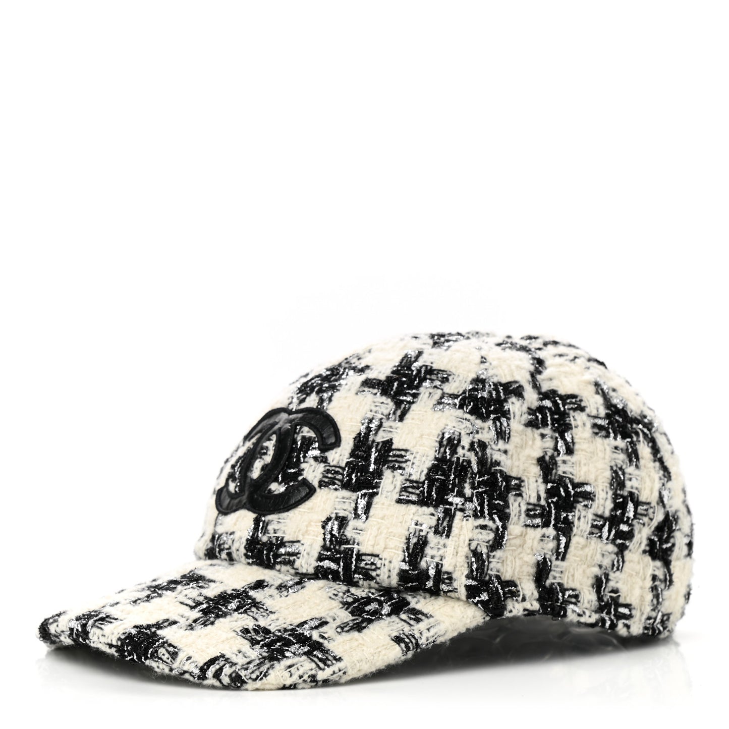 Tweed CC Cap Hat L Black White