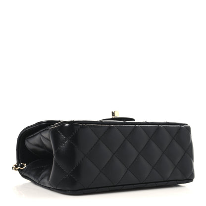 Chanel Lambskin Quilted Mini Crystal Top Handle Rectangular Flap Black 4 of 11