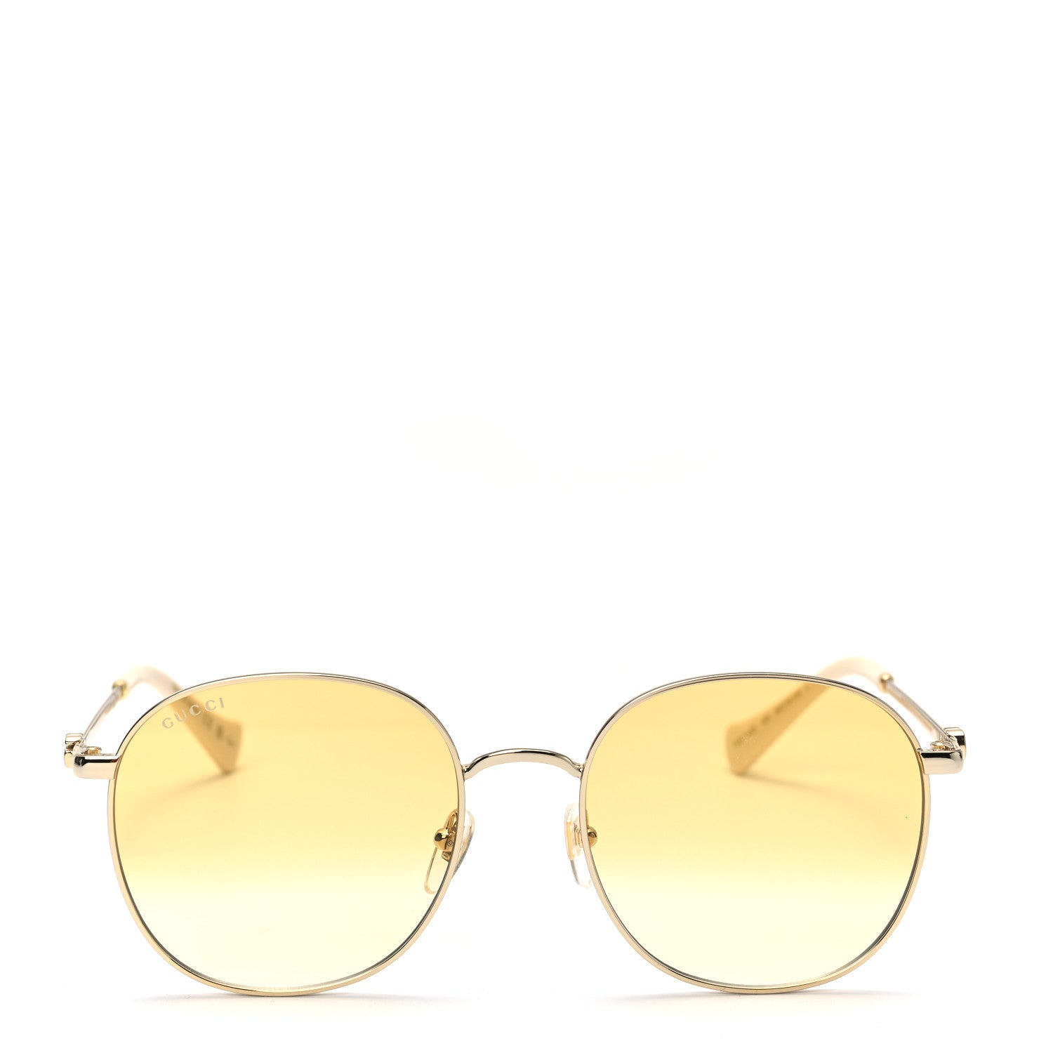 Gucci Metal Round Frame Sunglasses GG01142S Gold 2 of 7