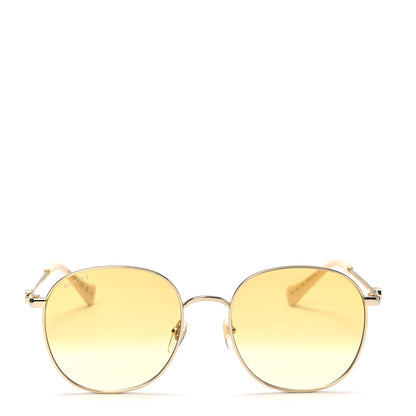 Gucci Metal Round Frame Sunglasses GG01142S Gold 2 of 7