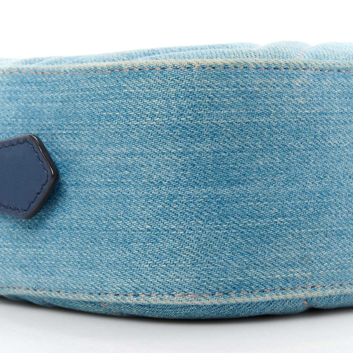Denim Matelasse Mini Pearly GG Marmont Chain Shoulder Bag Blue