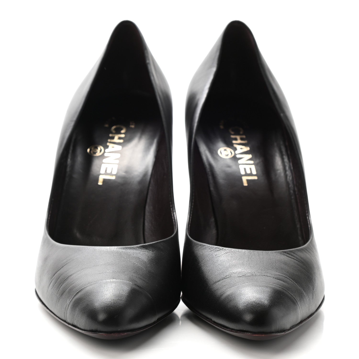 Chanel Lambskin CC Pumps 41 Black 2 of 10