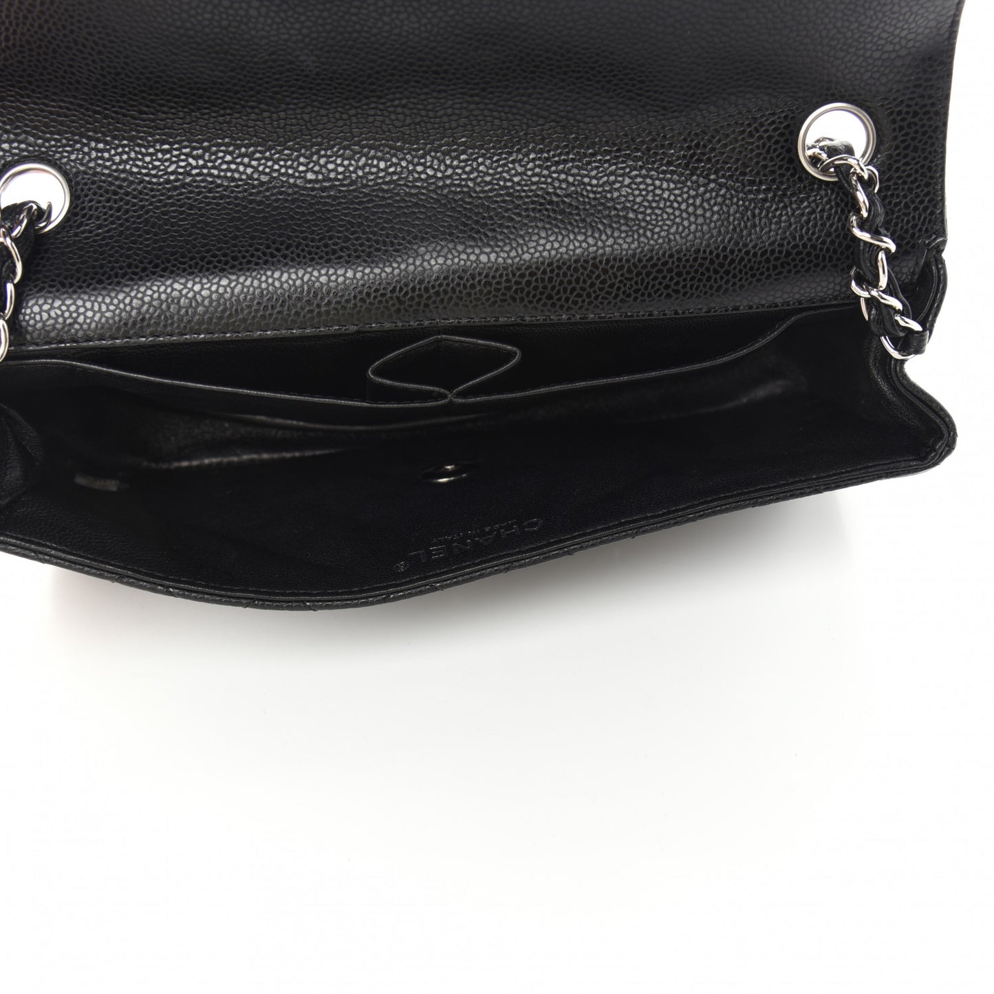 Caviar Quilted East West Flap Black