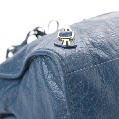 Balenciaga Agneau Classic Gold Hardware City Bleu Profond 9 of 12