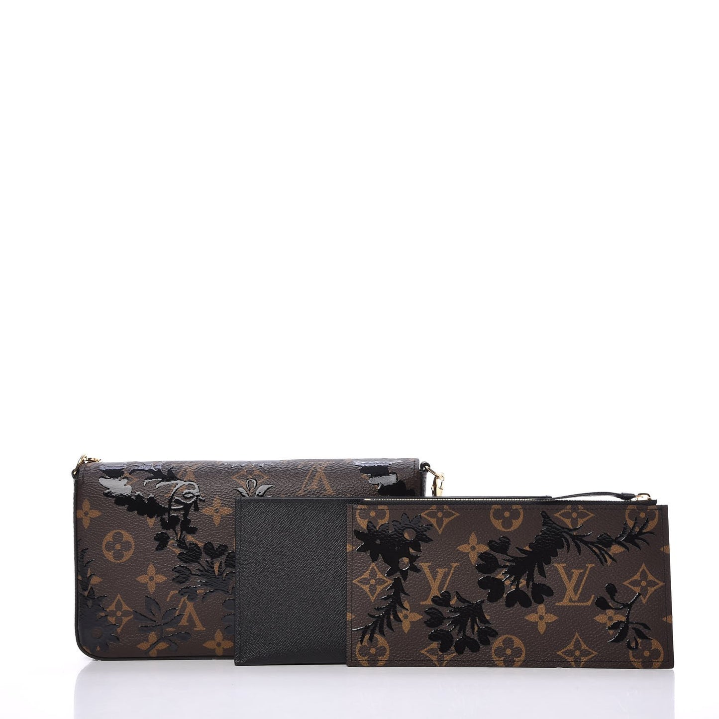 Monogram Blossom Pochette Felicie Chain Wallet Black