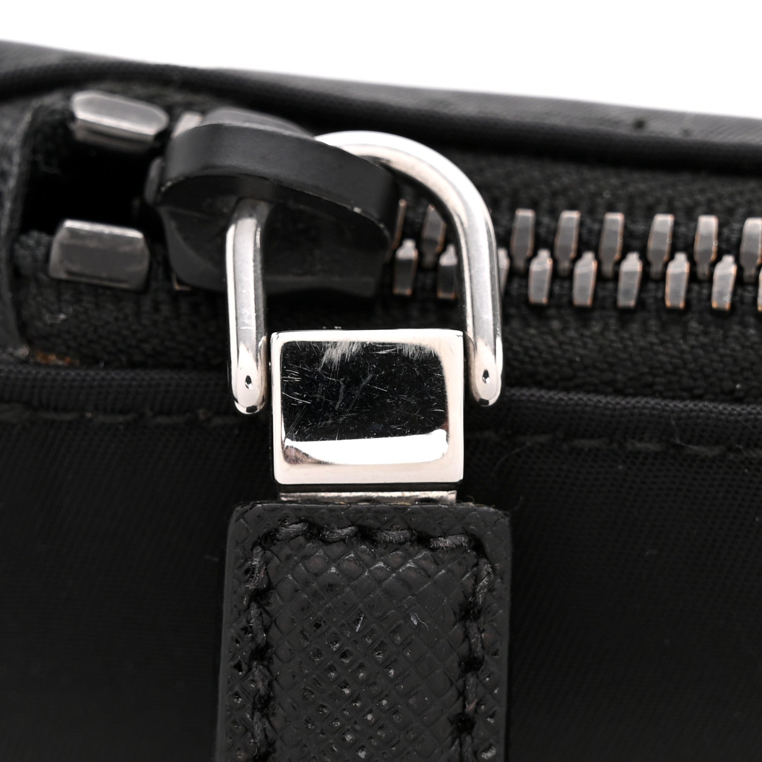 Prada Re-Nylon Saffiano Travel Brique Crossbody Bag Black 12 of 14