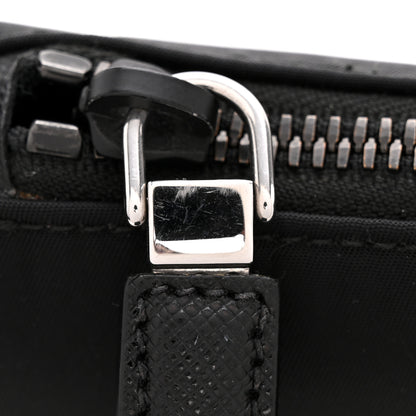 Prada Re-Nylon Saffiano Travel Brique Crossbody Bag Black 12 of 14
