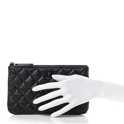 Chanel Aged Calfskin Quilted Medium Reissue Cosmetic Case So Black 2 of 7