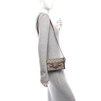 Gucci GG Supreme Monogram Mini Horsebit 1955 Shoulder Bag Beige Brown Sugar 2 of 10