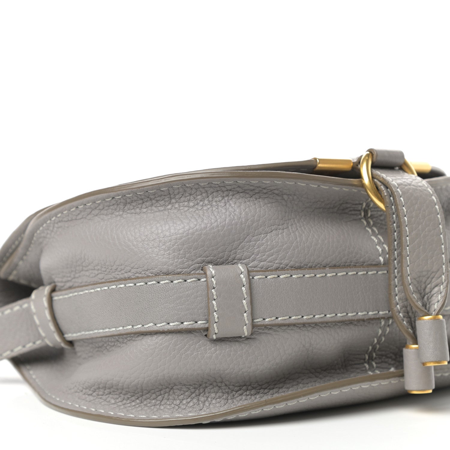 Chloe Calfskin Mini Marcie Round Crossbody Bag Cashmere Grey 7 of 9