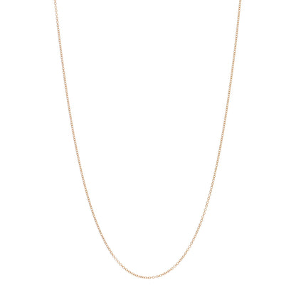 Tiffany 18K Rose Gold Small Chain Necklace 18" 1 of 4