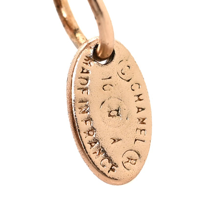 Chanel Silk CC Chain Link Choker Necklace Light Gold Black 6 of 6