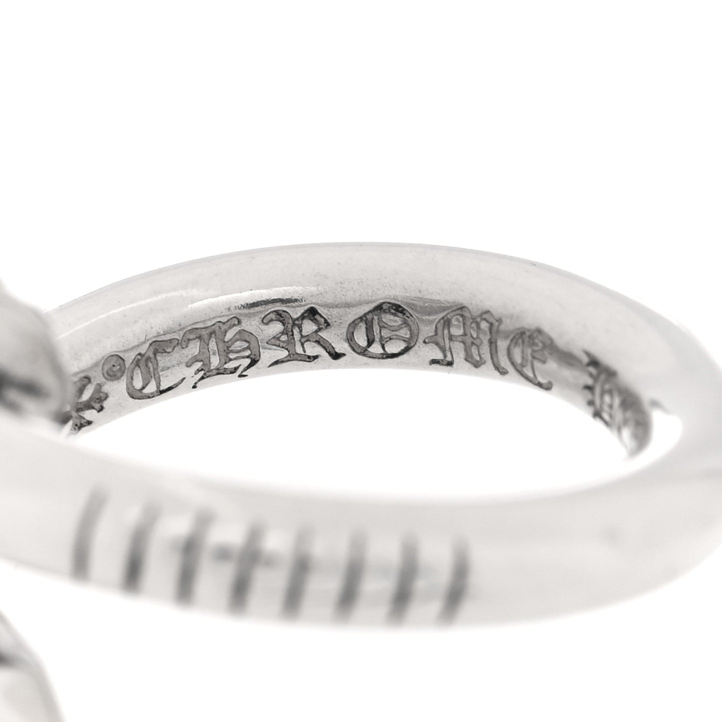 Sterling Silver Cross Ball Nail Ring 49 5