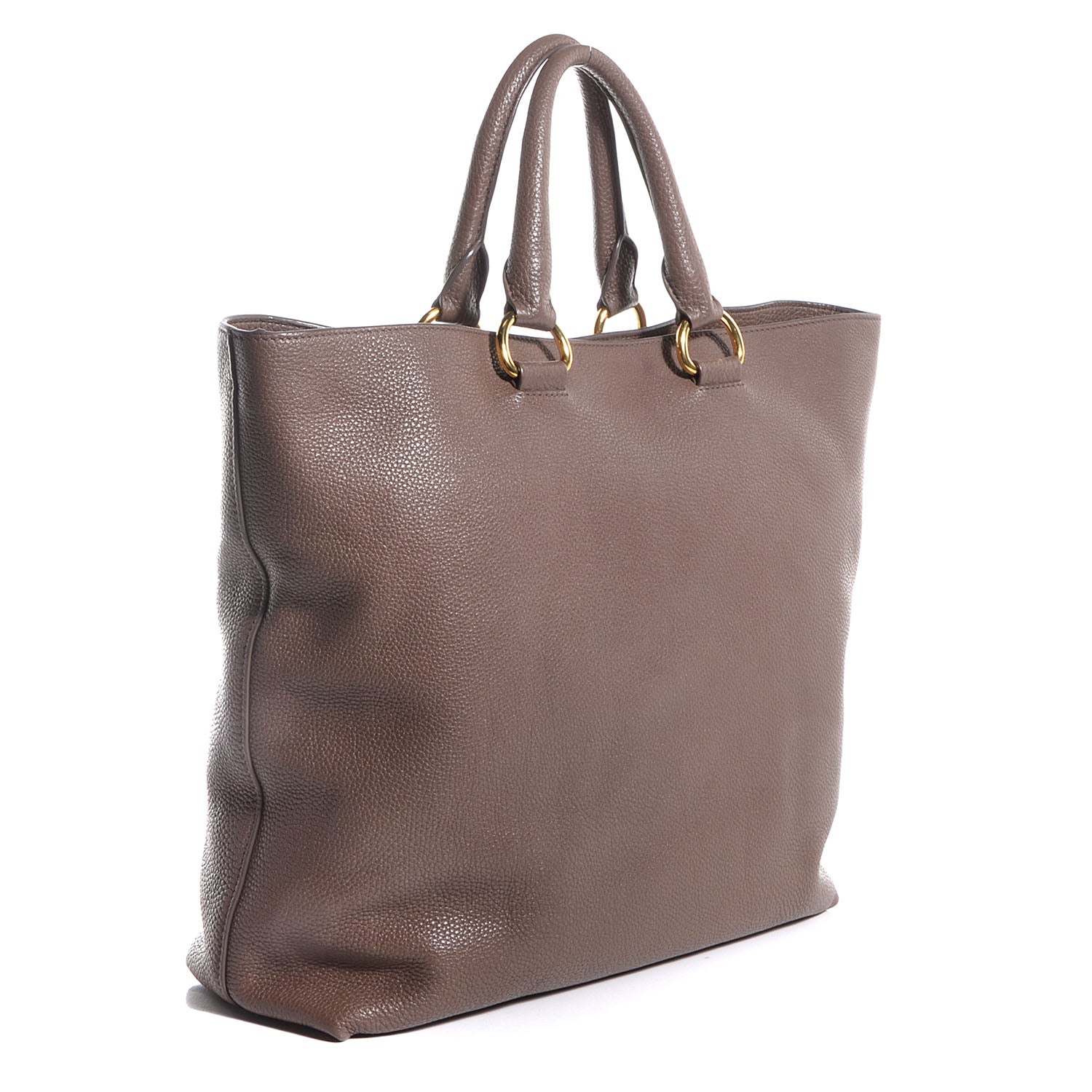 Prada Vitello Daino Shopping Tote Bambu 4 of 11