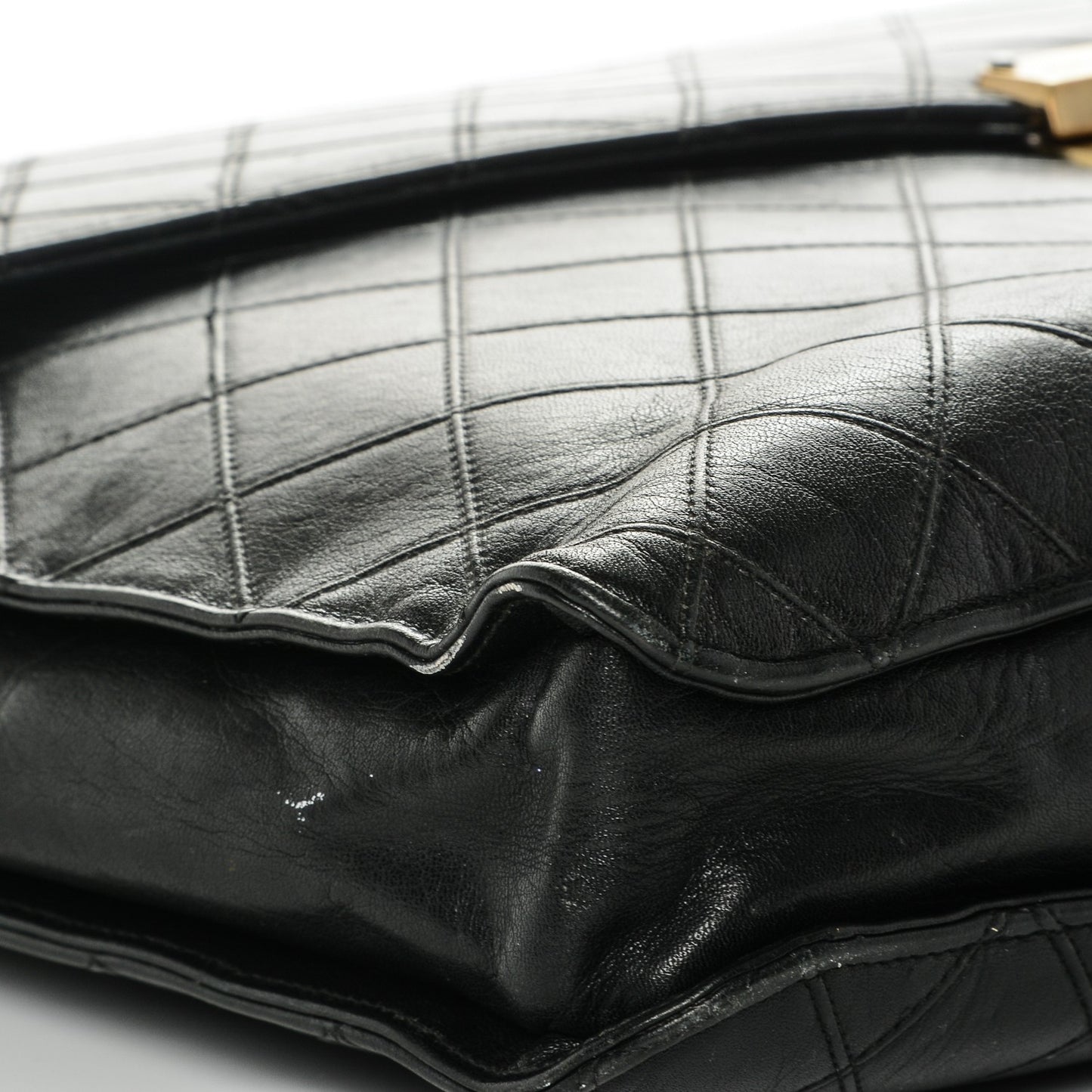 Lambskin Briefcase Bag Black