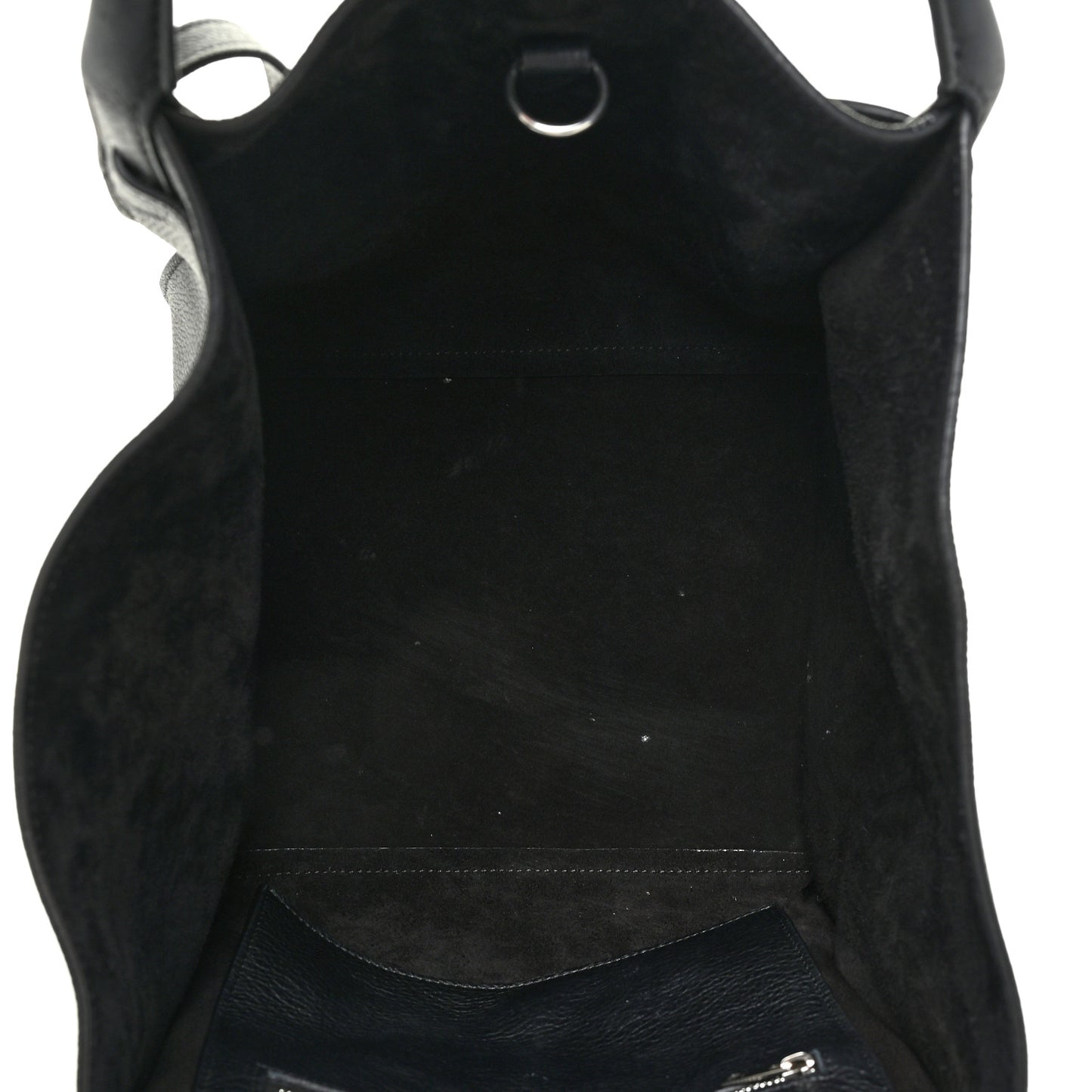 Supple Grained Calfskin Small Big Bag Black